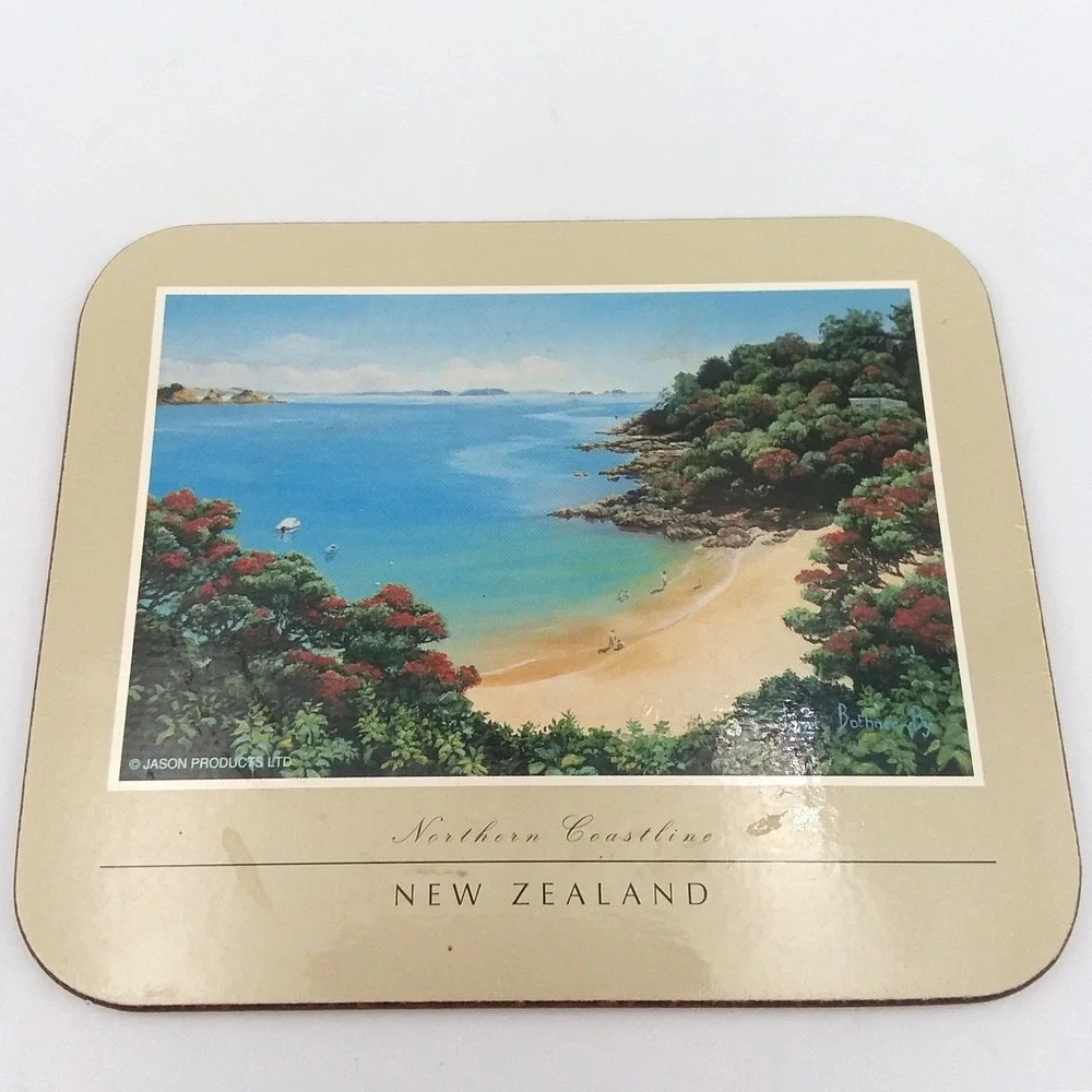 Jason Coasters Northern Coastline‎ New Zealand Cork Back Drink Coasters Set of 6